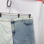 A Beautiful Soul Plus Size 24 Denim Shorts Light‎ Blue Colorblock High Rise 1661 Photo 4
