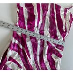 The East Order  Dress Womens Medium Rhea‎ White Pink Zebra Print Satin Mini Photo 9