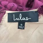 Lulus Swoon-er or Later Burgundy Long Sleeve Lace Dress - Size S Photo 10