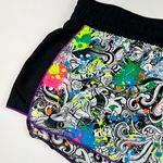 OP Ocean Pacific  Vintage Y2K Black White Neon Tattoo Grunge Print Mini Shorts L Photo 1