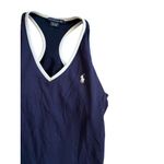 Ralph Lauren  Navy White Racerback Built in Bra Workout Top Size Large Photo 4