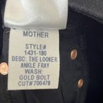 MOTHER The Looker Ankle Fray Gold Bolt Jeans Cropped Skinny Women Size 24 Black Photo 11