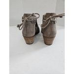 Lucky Brand Women’s Taupe Gray Laser Cut Suede Leather Open-toe BRACY Bootie 7.5 Photo 3