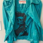 Fiorucci  Green Biker Jacket Cropped Rain Coat Lightweight size IT38 or US 4 NWT Photo 5
