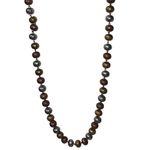 Very Rare Vintage Silver Copper & Brass Native Pearls Single Strand Necklace Gold Photo 3
