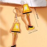 Quirky Yellow Lamp Earrings NWOT Photo 2