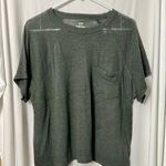 Aerie  Oversized Women's Heathered Black Pocket Tee Size Small Photo 0