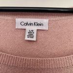 Calvin Klein 3/4 Sleeve Glitter Tunic Womens Sweater Sz L Pink zip Hem Soft Girl Photo 8