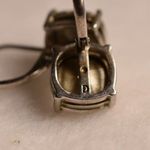 Source Unknown Trendy Unique D Stamped Crystal  Silver French Clip Vintage Earrings Photo 6