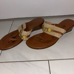 Toscanella Italian Wedge Sandal Tan Size 9 Photo 3