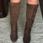 kim rogers Brown Suede Heeled Boots Photo 2