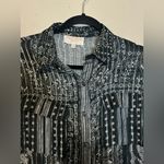 Rococo Sand Black & Silver Sheer Maxi Shirt Dress Size XS Photo 5