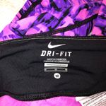 Nike Running Printed Abstract Cropped Leggings Pink Purple Black Size Medium Photo 3