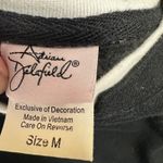 Adrian Delofield Black Embroidered Cardinal Bird Holiday Christmas Sweatshirt Size M Photo 4