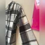 Women’s Grey Flannel Long Sleeve Western Plaid Button Down Shirt Medium Photo 4