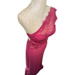 Frederick's of Hollywood Maroon Lace One Shoulder Sheer Maxi Chemise Lingerie M Photo 4