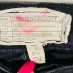 Current/Elliott  Black Shredded The Stiletto Jeans Photo 4