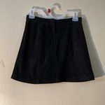 H&M Suede Velvety Soft Thick A-Line Mini Skirt Black Size 6 Photo 1