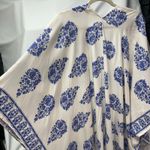 Haptics by Holly Harper Womens 2x Blue‎ White Floral Kimono Rayon Coastal Photo 10