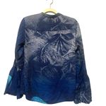Desigual  blouse blues with extra buttons and embroidery size l Photo 1