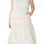 Draper James  RSVP Rainbow Embroidered Flutter Sleeve Sun Dress XS White Photo 0