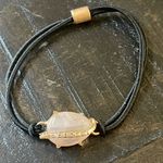 Boutique Elegant Gold Tone Rose Quartz Natural Stone & Crystal Hair Tie Bracelet Photo 0