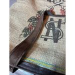 Vintage Woven Burlap Tote‎ Bag Photo 3