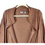 Chico's Additions Cardigan Womens XL Brown Slinky Knit Casual Travel Jacket Lagom Photo 2