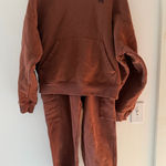 Oner Active  All Day Cropped Hoodie and Cargo Joggers SET in Copper Brown Small Photo 0