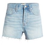 Madewell Relaxed Destroyed Raw Hem Denim Button Fly High Rise Shorts Size 30 NWT Photo 3