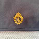 Ralph Lauren Lauren Vintage Black Front Flap Messenger Bag Gold Crest Unisex Photo 3