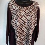 Style & Co dark red long sleeve top Photo 0
