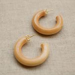 Anthropologie  Midi Wooden Hoops Photo 0