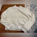 Jason Wu  Bomber Jacket Women's Size Medium Cream Button up Photo 1