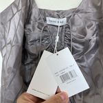 ANINE BING  - Papillon Dress in Ash Violet Butterfly Jacquard NWT size L silk Photo 4