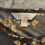 LC Lauren Conrad  Gray and Yellow Floral Dress Photo 1