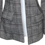 Rachel Zoe Women's Brown Burgundy Houndstooth Blazer Office Casual Preppy XS Photo 2