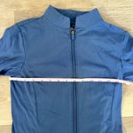 Balance Athletica  Steel Blue Zip-Up Crop Top Photo 4