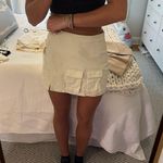 L'Academie  Ashlia Stretch Cream Mini Skirt Photo 2