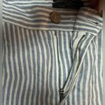 Tahari 100% Linen Blue White Stripe High Rise Wide Leg Pants. Coastal Resort’s Photo 2