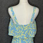 Derek Lam Collective Scribble Tie Tiered Midi Blue Yellow Dress Women Size 42/6 Photo 7