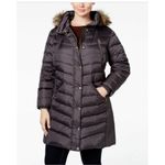 Michael Kors NEW $350 GUNMETAL HOODED FAUXFUR TRIM Photo 8