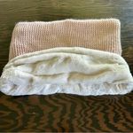 Falls Creek  Pink and Cream Knit Scarf Wrap (964) Photo 1