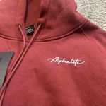 Alphalete Signature Maroon Cropped Fleece Hoodie Small NWT Photo 3