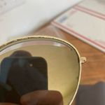 Jimmy Choo women’s MAYLA mirrored cut out round lens shiny gold metal sunglasses Photo 4