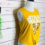 Star Wars Yellow Sleeveless Tie Front Top Size Medium Photo 5
