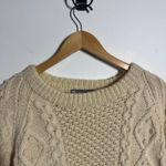 Craftcentre Cymru Wool Chunky Fisherman Sweater Women L Cream Rory Gilmore VTG Size L Photo 2