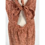 Molly Bracken  Women's Large Orange Lace Button Down Sleveless Mini Dress Western Photo 9