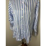 J. McLaughlin New‎  Alexis Shirt in Blue White Stripe Small s Photo 7