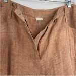 Poetry  light pink 100% Linen High-waisted pants women's size 12 Photo 2